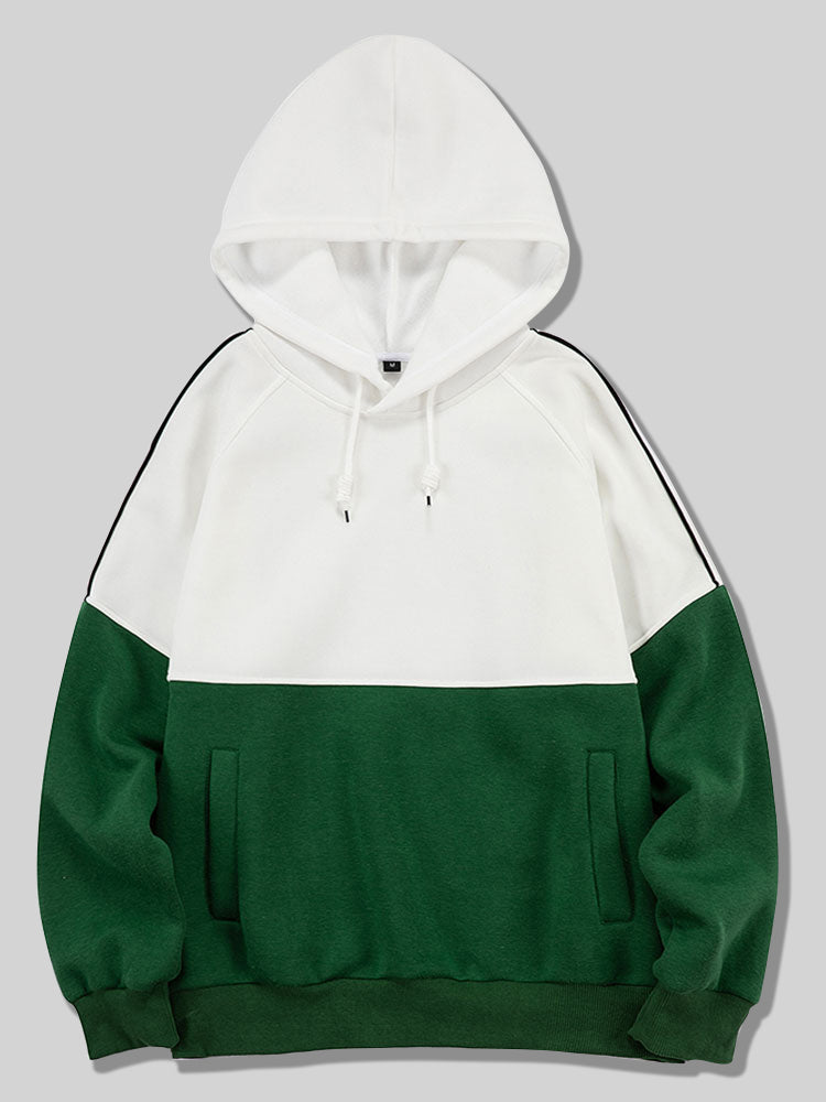 Colorblock Drop Shoulder Hoodie