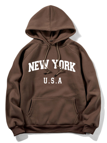 New York Letter Graphic Hoodies